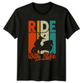 Ride With Style T-Shirt Retro Scooter Moped Birthday Gift For Him And Her
