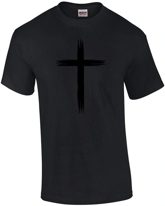 Distressed Christian Cross T-Shirt
