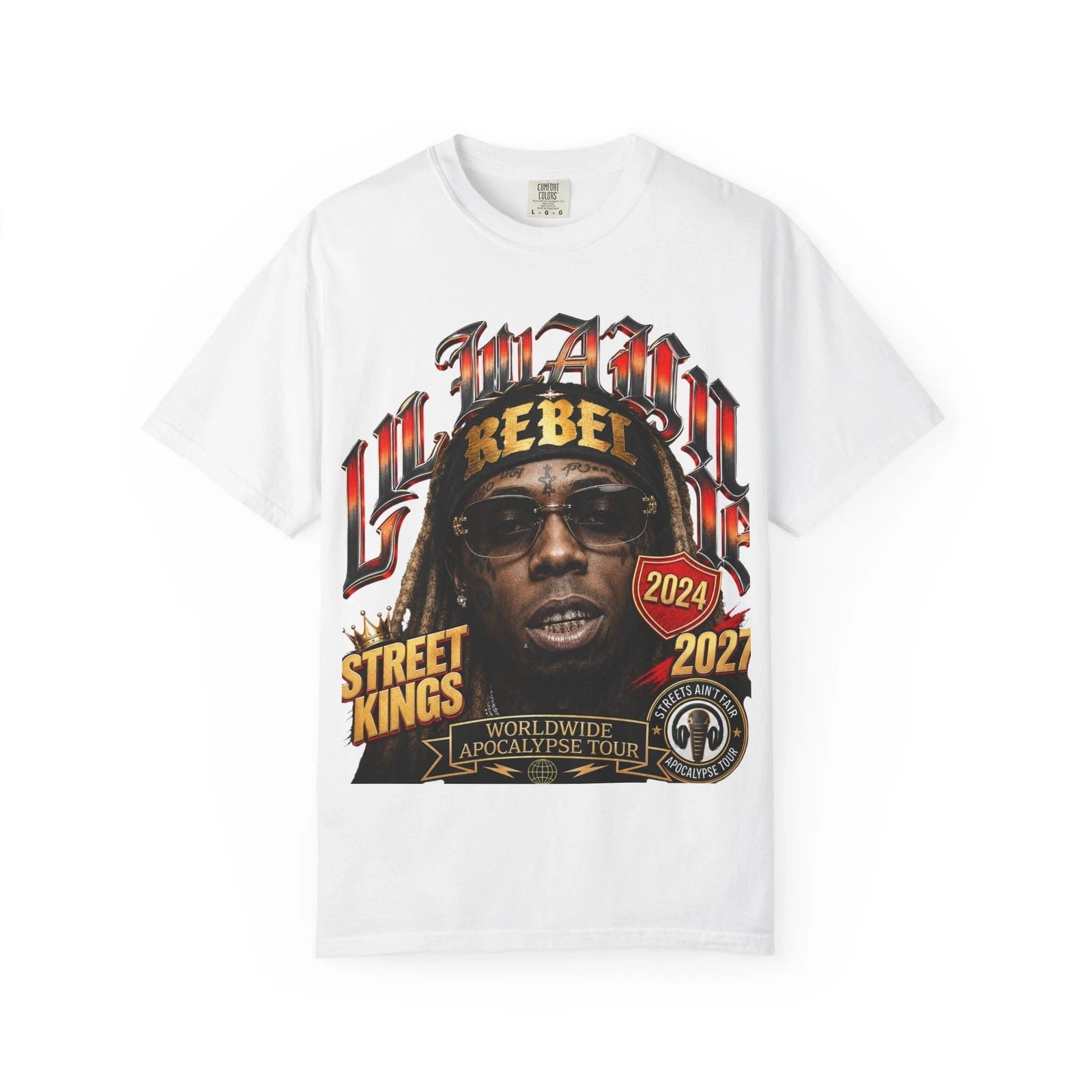 Street Kings Rebel graphic T-shirt | Tour Poster Hip Hop Tee