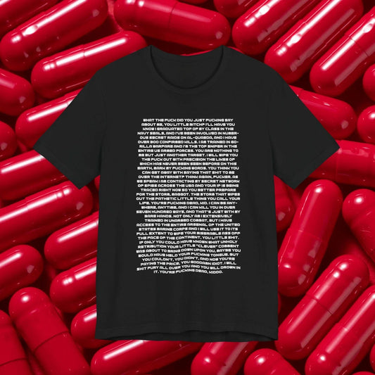 Navy Seal Copypasta Meme, List of Words Tee | 4chan Internet Humor T-Shirt