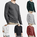 Mens Long Sleeve Crew Neck T Shirt Slim Fit Pullover For Casual Streetwear
