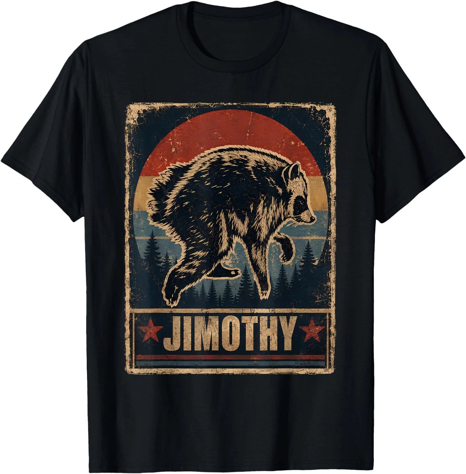 Retro Vintage Jimothy Raccoon Meme Raccoon Feral Trendy T-Shirt
