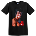 Rocky Balboa Boxing Movie T Shirt w/ Red Glove Portrait Retro Fighter Tee Gift