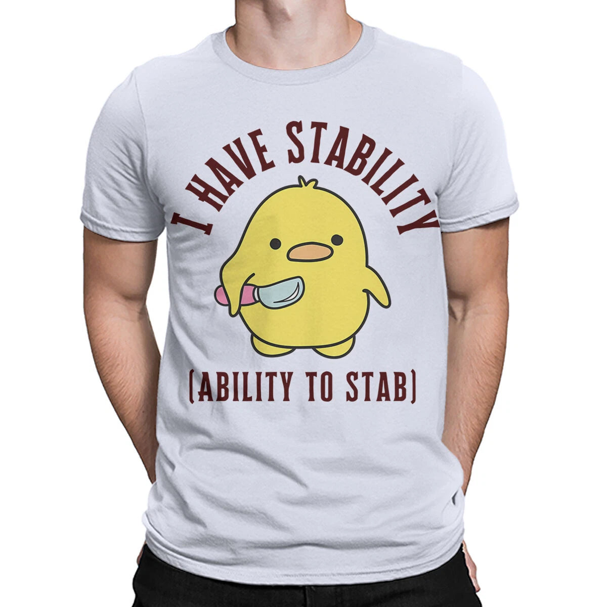 I Have Stability Ability to Stab Funny Graphic T-Shirt For Men Great Gift #T490