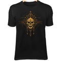 Tribal Skull Triangle T-Shirt – Minimal War Markings, Bold Patch Style