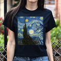 Cat on picture Unisex shirt cute cat art tee Black Dark Heather
