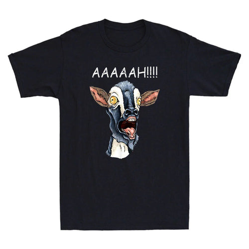 AAAH! Funny Screaming Goat Humor Meme Goat Lover Gift Men's Short Sleeve T-Shirt