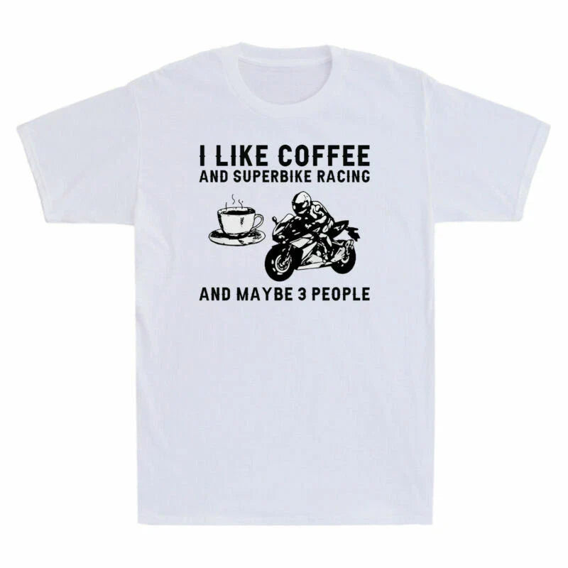 And And I Like Racing T-Shirt Maybe Coffee Vintage Men's Superbike People 3