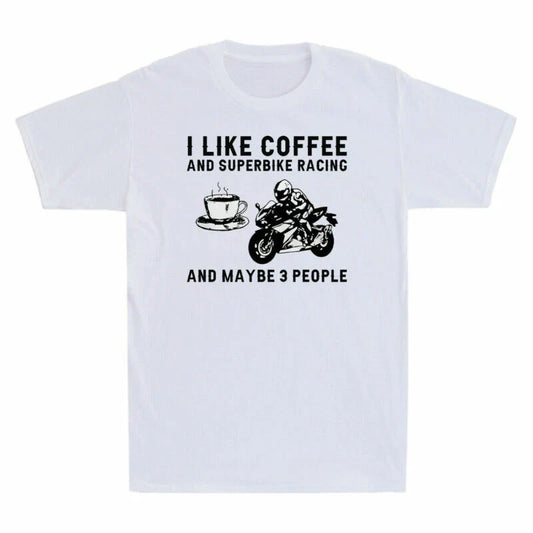 And And I Like Racing T-Shirt Maybe Coffee Vintage Men's Superbike People 3