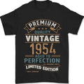 Premium Vintage 72nd Birthday 1954 Mens T-Shirt 100% Cotton