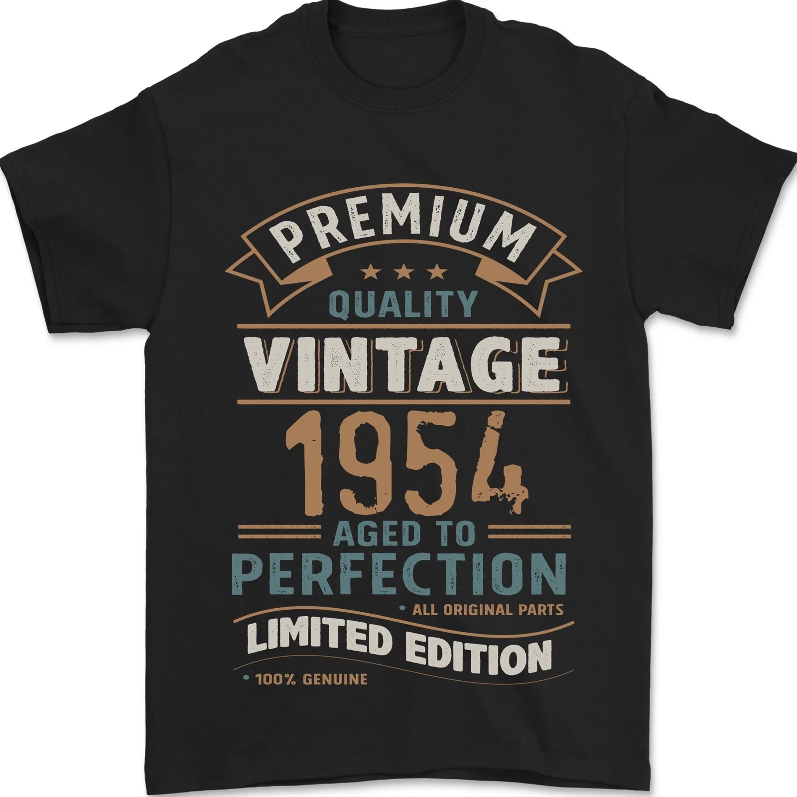 Premium Vintage 72nd Birthday 1954 Mens T-Shirt 100% Cotton