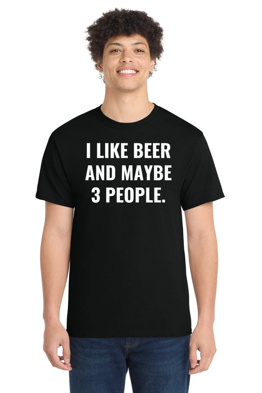 Funny Beer Sarcasm Humor Typography T-Shirt - Fast Shipping