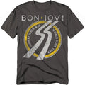 Bon Jovi Slippery When Wet World Tour T-Shirt S-4XL, Charcoal