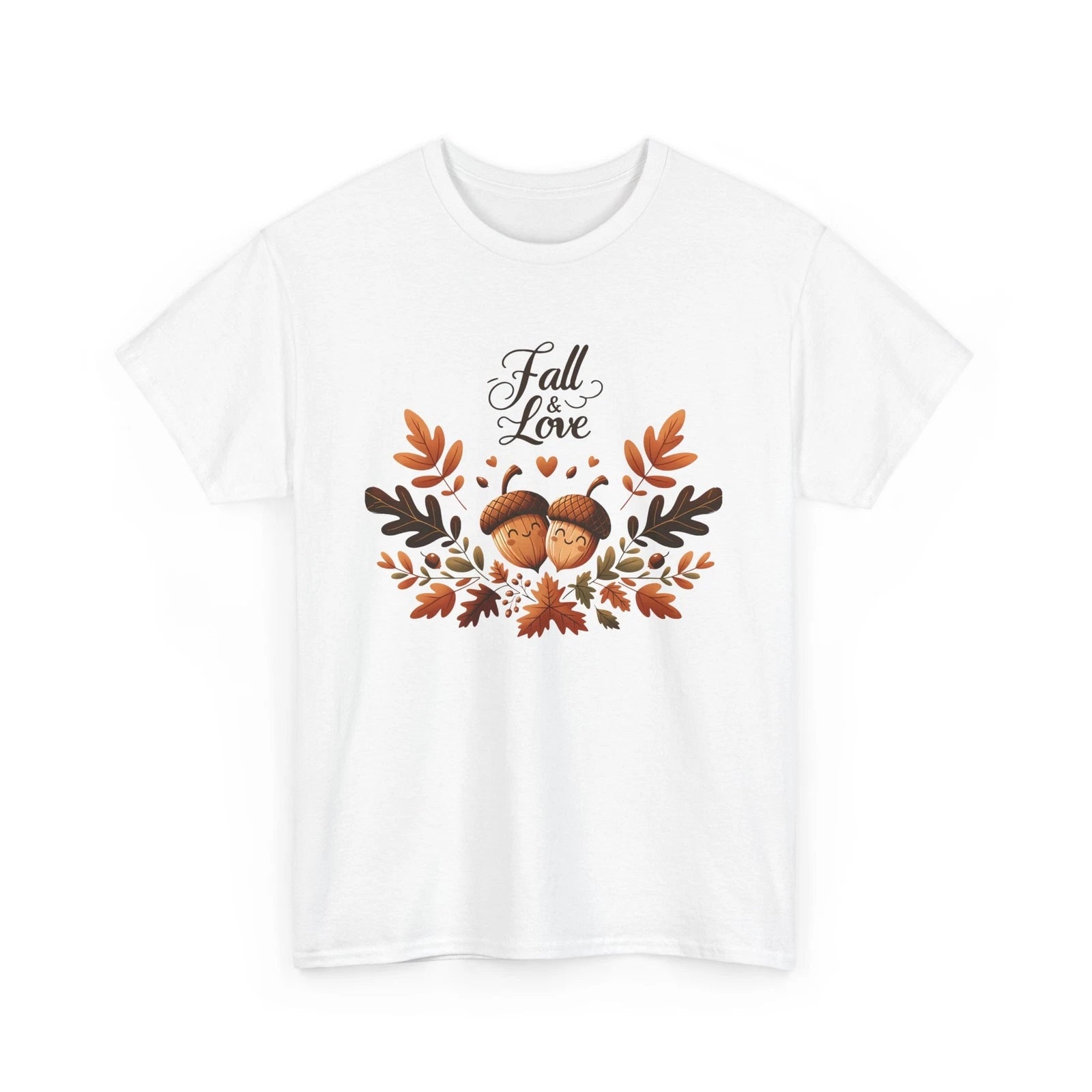 Fall Aesthetic T-Shirt | Autumn Leaves Pumpkin Tee | Fall in Love with Leaves