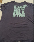 Converse Men's Black V-Neck Graphic Print Logo Short Sleeve T-Shirt XXL