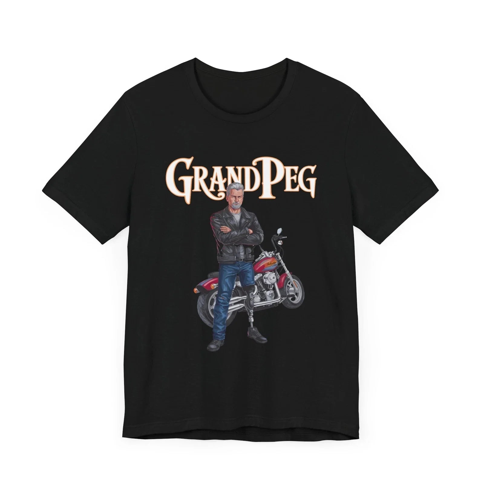 Funny amputee Shirt for Biker Grandpa, Motorcycle amputation joke t-shirt, Dad