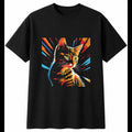 Graphic Kitten Sunbeams Cat Cute Mens T-Shirt Black 100% Cotton Adorable Adults
