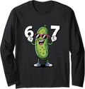 Design Funny Pickle Meme Seven Design Six Seven Long Sleeve T-Shirt
