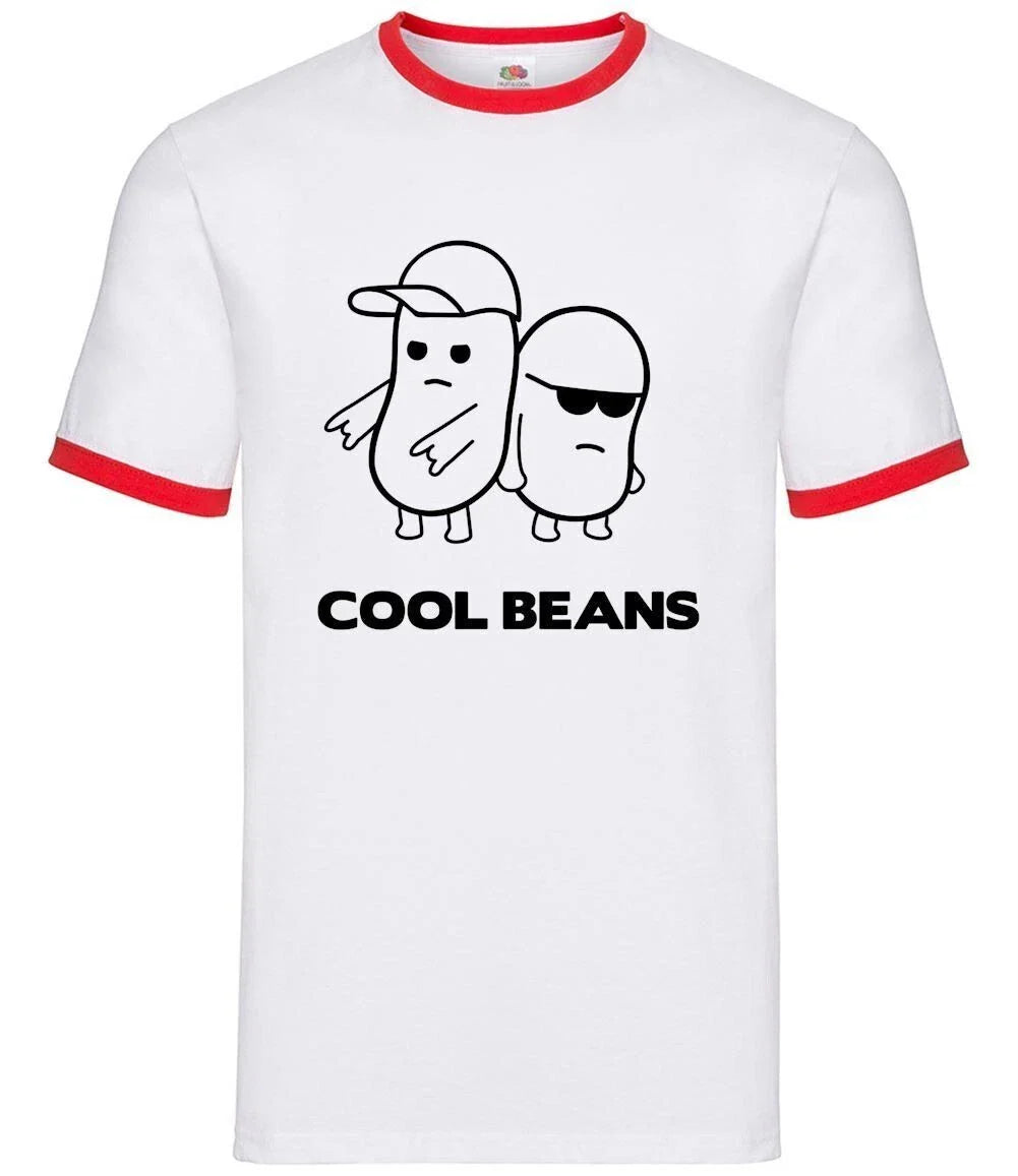 Cool Beans - Mens Ringer - Meme Joke Funny Phrase Slang Awesome Beanz