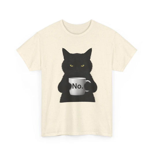 No Grumpy Black Cat Shirt Funny Cat Lover Coffee Sarcastic Humor Tee Gift