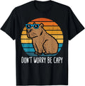 Dont Worry Be Capy Capybara Retro Men Boys Kids Youth Women T-Shirt