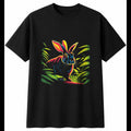 Rabbit Botanical Cute Mens T-Shirt Black 100% Cotton Adorable Present Kawaii