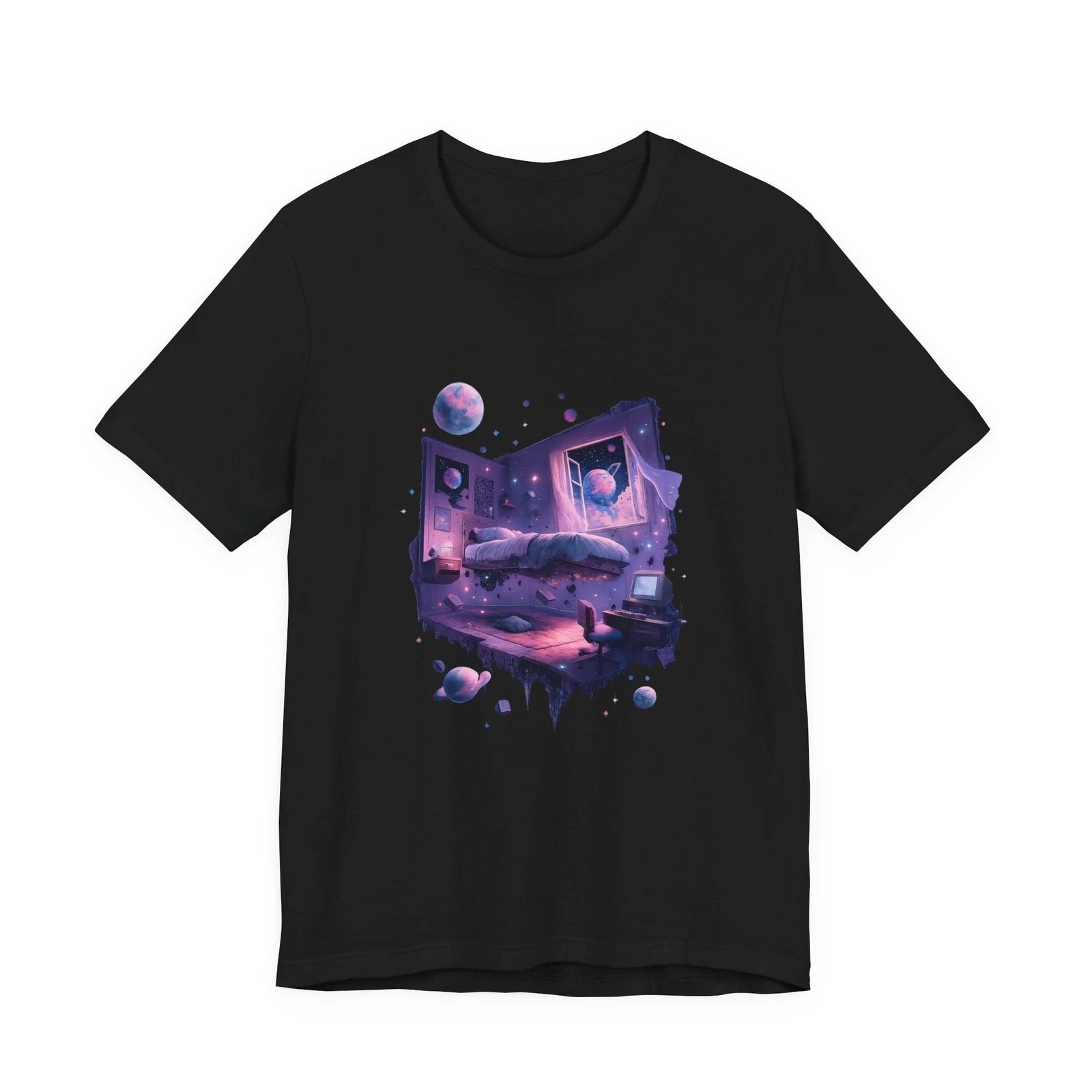 Surreal Purple Landscape Tee | Cosmic Window T-Shirt