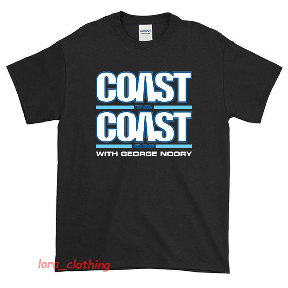 New Coast to Coast AM Logo American Funny T Shirt USA size S -XXL