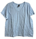 Hanes Men's Perfect TEE V-neck T-Shirt size 2X(20/22) Blue
