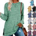 Casual Contrast Panel Oversized Long Sleeve Breathable Polyester Shirt Top