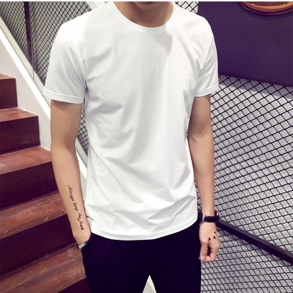 Men's Casual Oversized Tee Breathable Short Sleeve T Shirt for Warm Weather