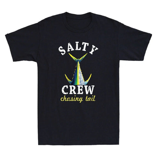 Salty Crew Chasing Tail Funny Fish Tail Meme Fishing Lover Gifts T-Shirt
