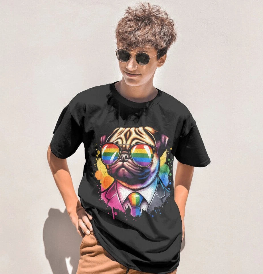 Lgbtqia+ Pug Shirt, Mops LGBTQ shirt, graffiti Lgbt pug shirt, gay pride shirt