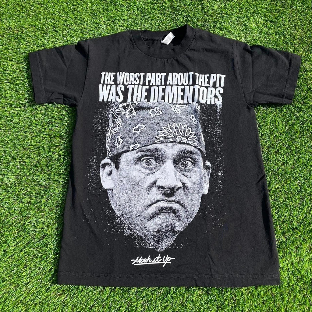 The Office TV Show Parody Funny Metal Unisex Black Mosh Pit Dementors Shirt (S)