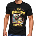 Mens T-Shirt Big Kahuna Burger Print Shirt Funny Print Surfing Wave