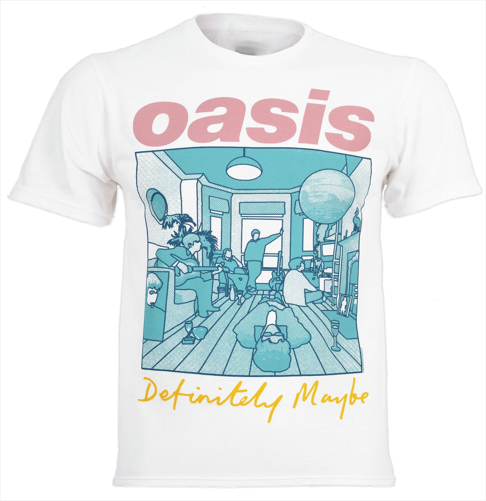Official Oasis Definitely Maybe T Shirt Illustration Colour New S M L XL XXL