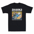 Head Humans Me Me Men's T-Shirt Vintage Make Funny Make Sharks Shark Hurt Happy