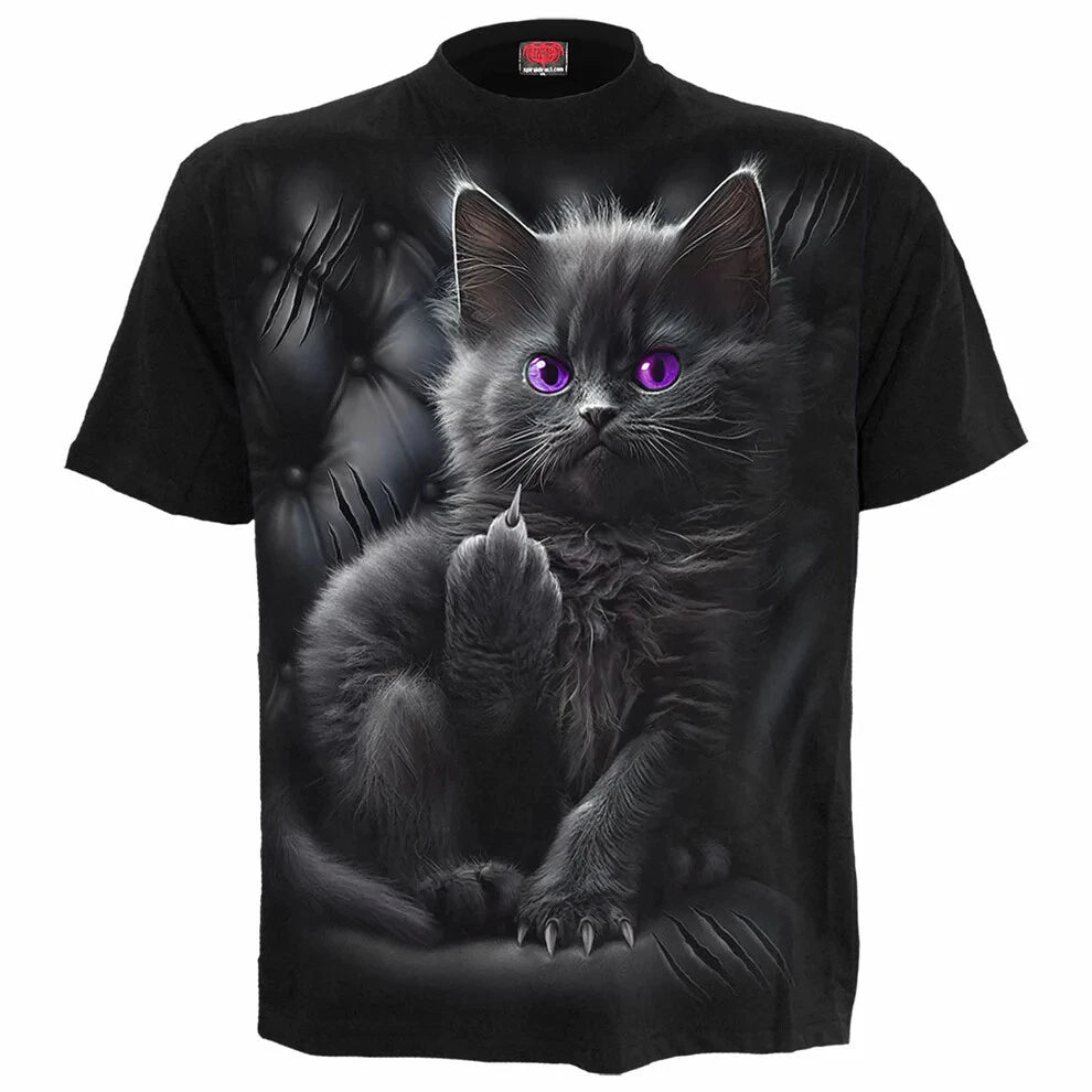 SPIRAL DIRECT CATTITUDE T Shirt Funny Cat Kitten Cute Boss Unisex Top Tee