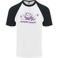 Maybe Never Lazy Cat Sleeping Mens S/S Baseball T-Shirt