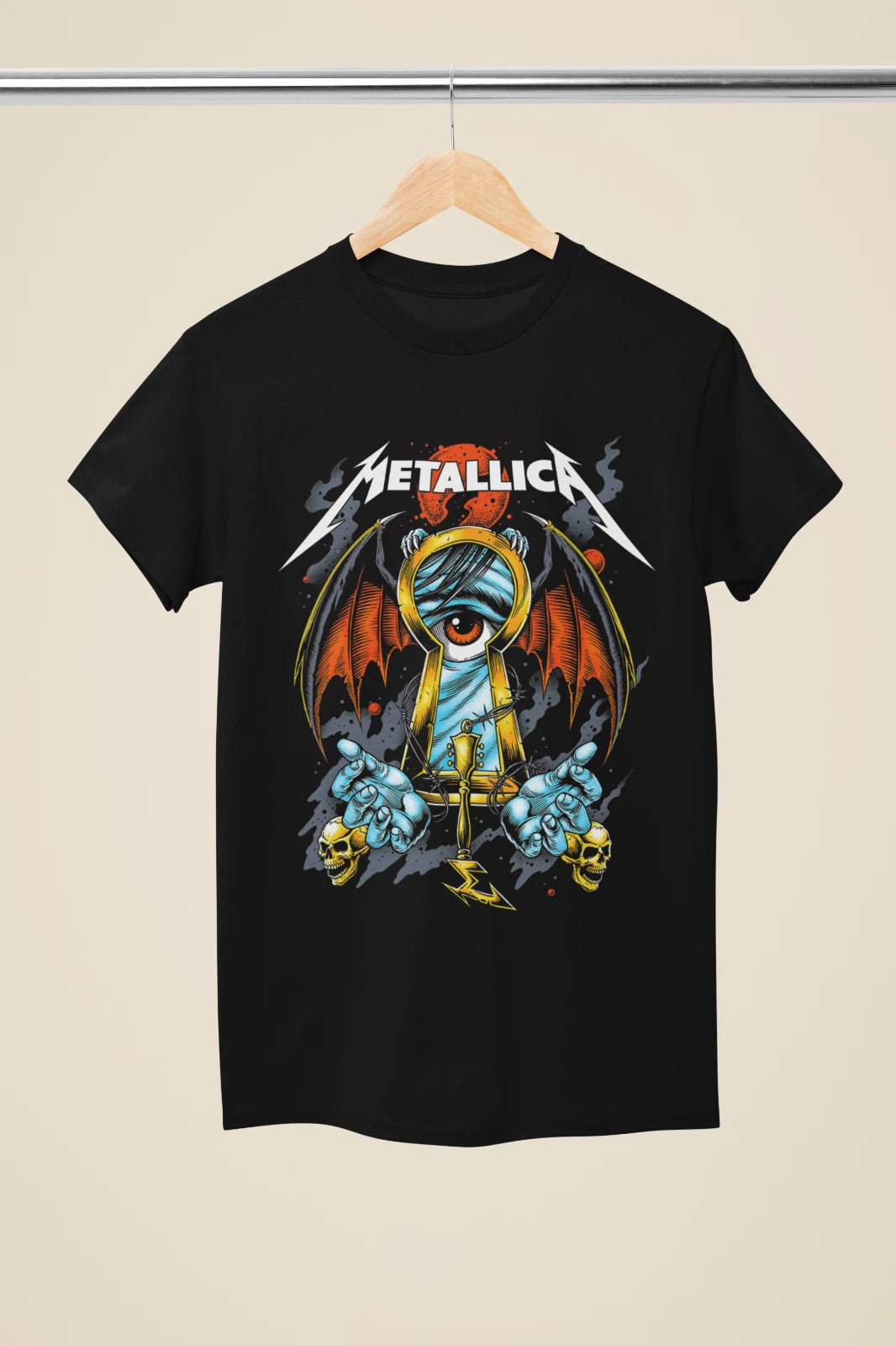 Metallica "Sad But True" Fused Skulls Graphic Black T-Shirt - (MU84)