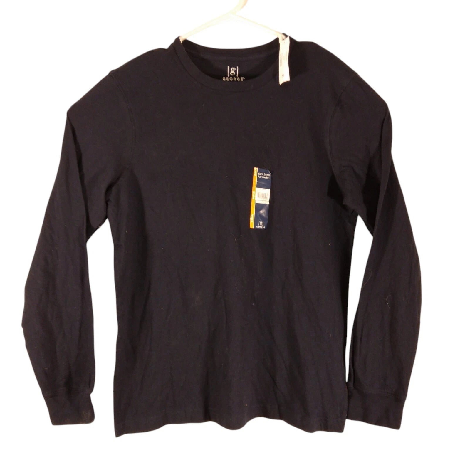 George tshirt mens M Medium 38-40 navy blue long sleeve crew neck tee