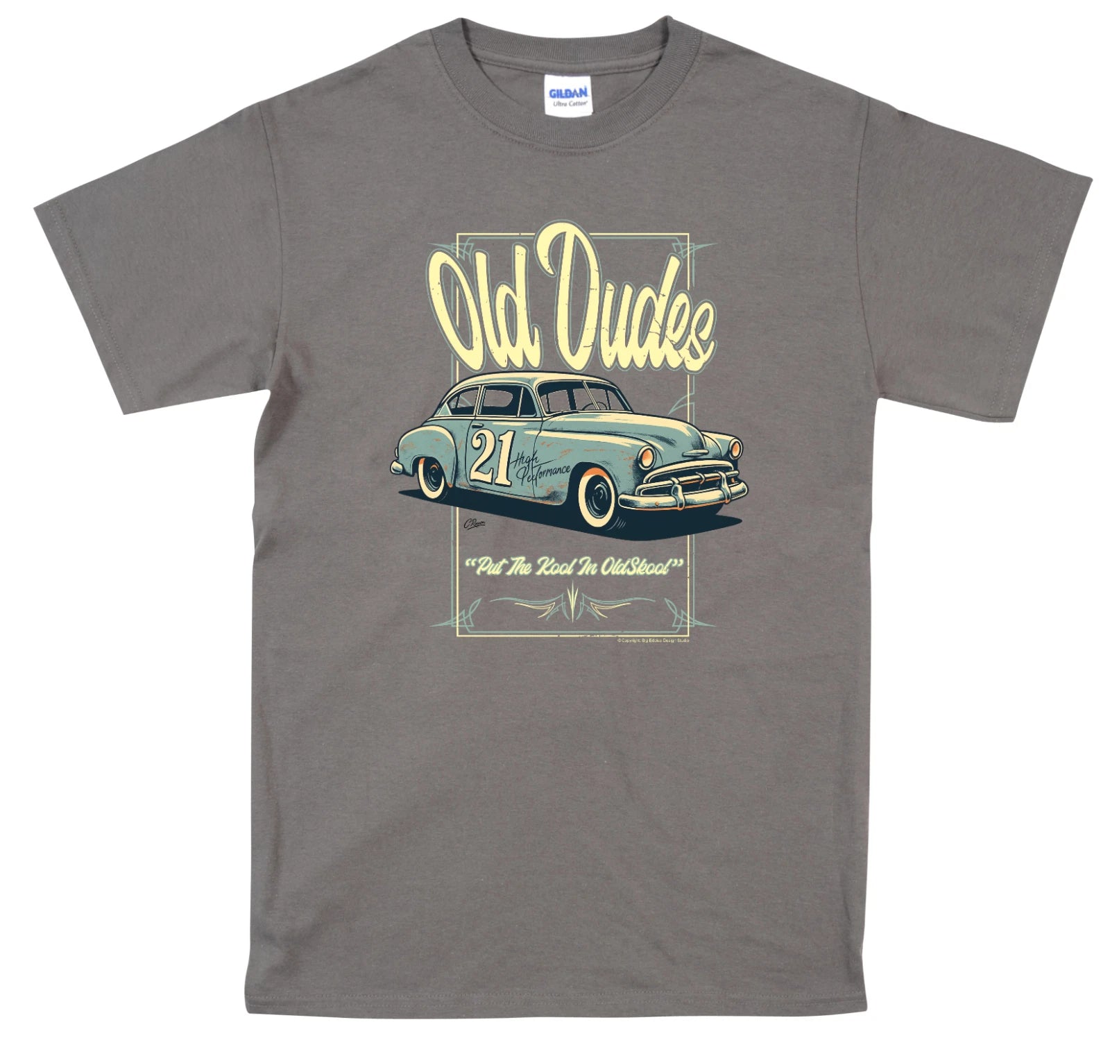 Old dudes T Shirt Featuring Karl Mewes's Classic American Car