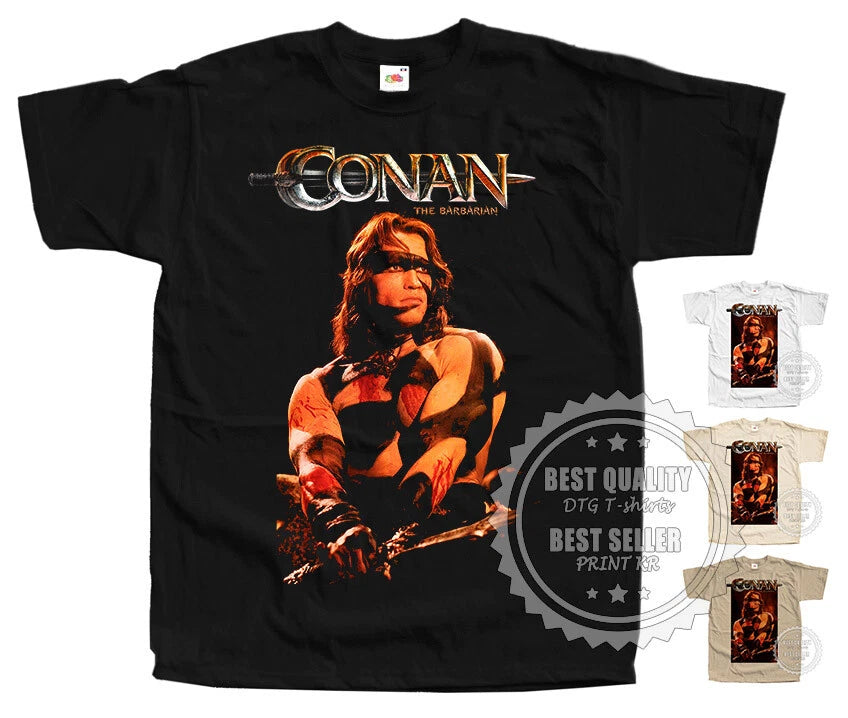 Conan the Barbarian 1982 T SHIRT v12 Poster Black Beige White sizes S to 5XL