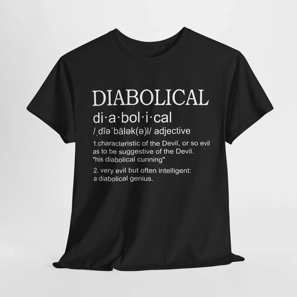 Diabolical Definition Shirt, Adjective T Shirt Funny Hilarious Teacher Sarcastic