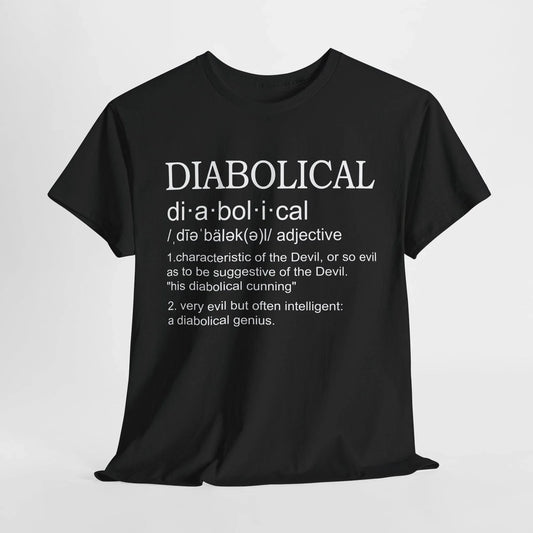 Diabolical Definition Shirt, Adjective T Shirt Funny Hilarious Teacher Sarcastic