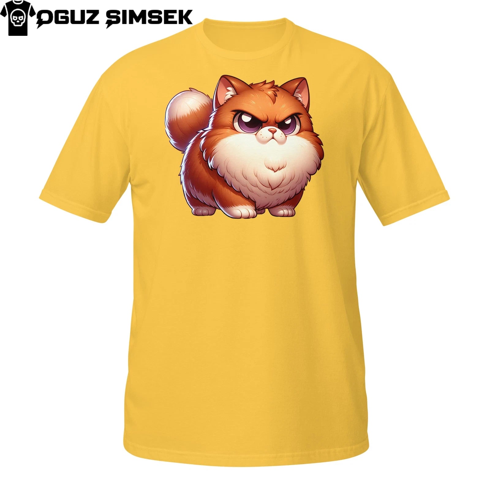 Angry Fluffy Orange Cat Shirt – Cute but Furious Cartoon Kitten Tee Unisex