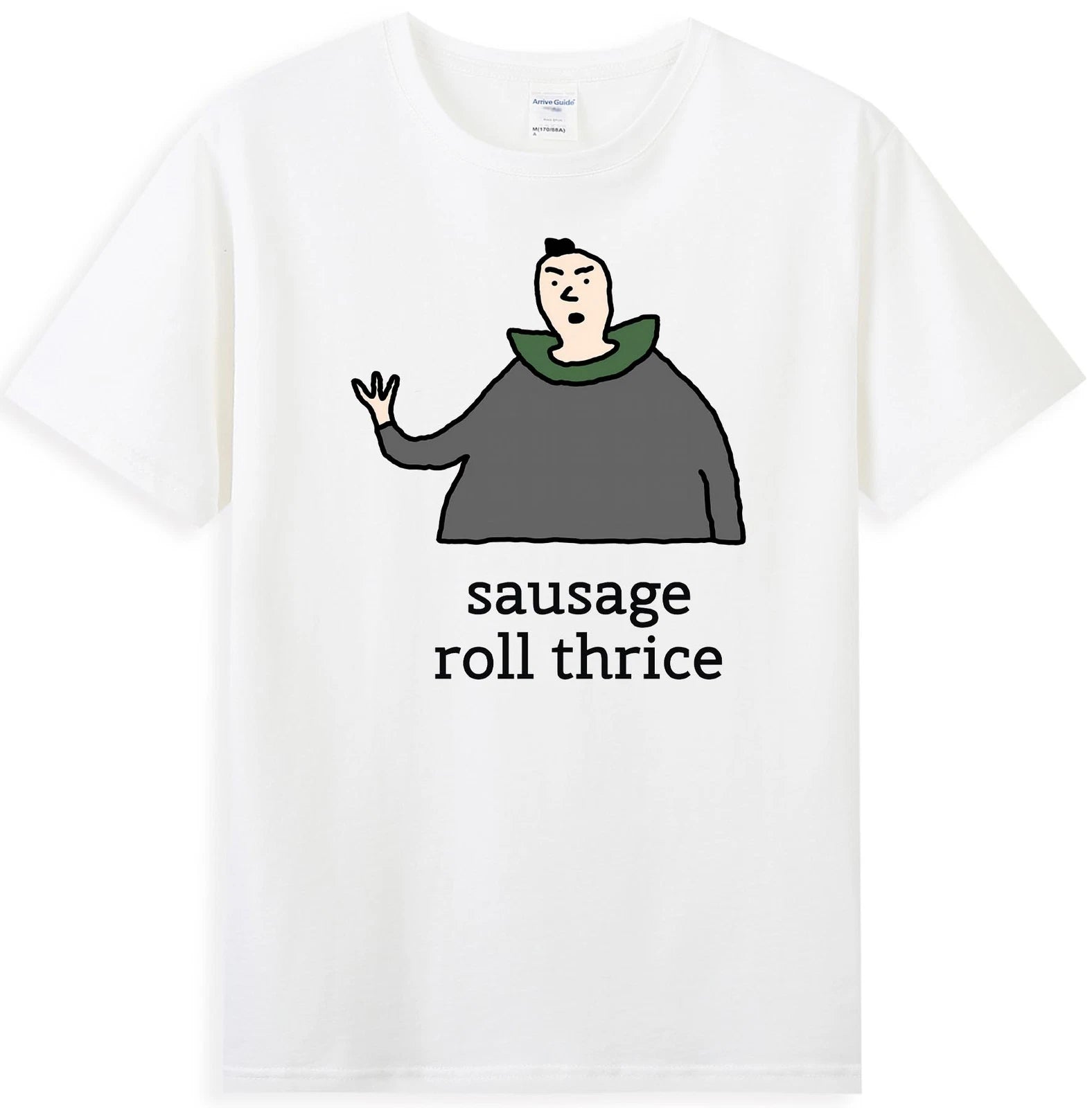 Sausage Roll Thrice Funny Meme Humor Quote Novelty Men's Short Sleeve T-Shirt