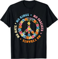 No Tyrants No Kings Floral Peace Sign Political Protest T-Shirt