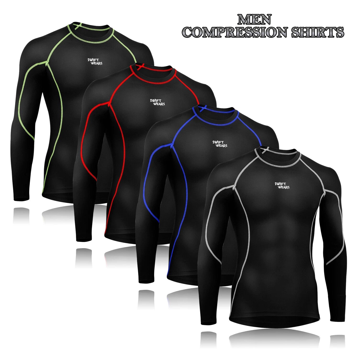 Men Compression Armor Base Layer Top Long Sleeve Thermal Gym Sport Shirt Cycling