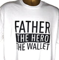 Father Novelty T-Shirt The Hero Dad Joke 100% Cotton Next Level Men's Sz L